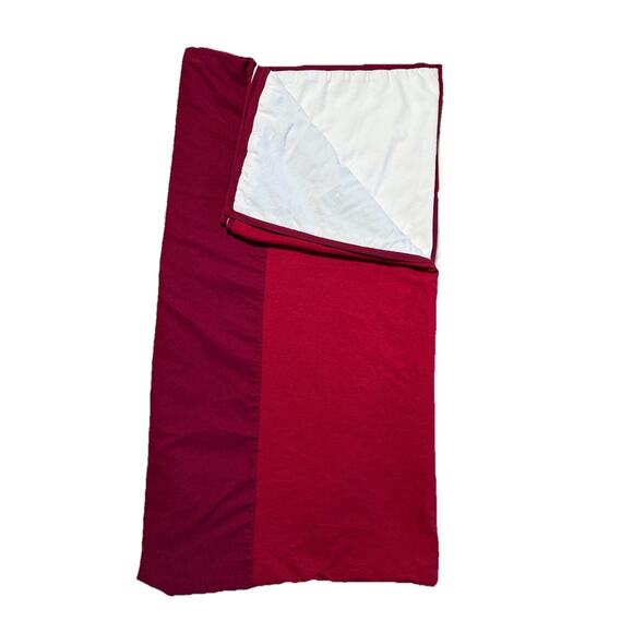 Lacoste Full / Queen Size Luxury Duvet Cover Heavy Cotton Red Maroon White - Picture 1 of 13